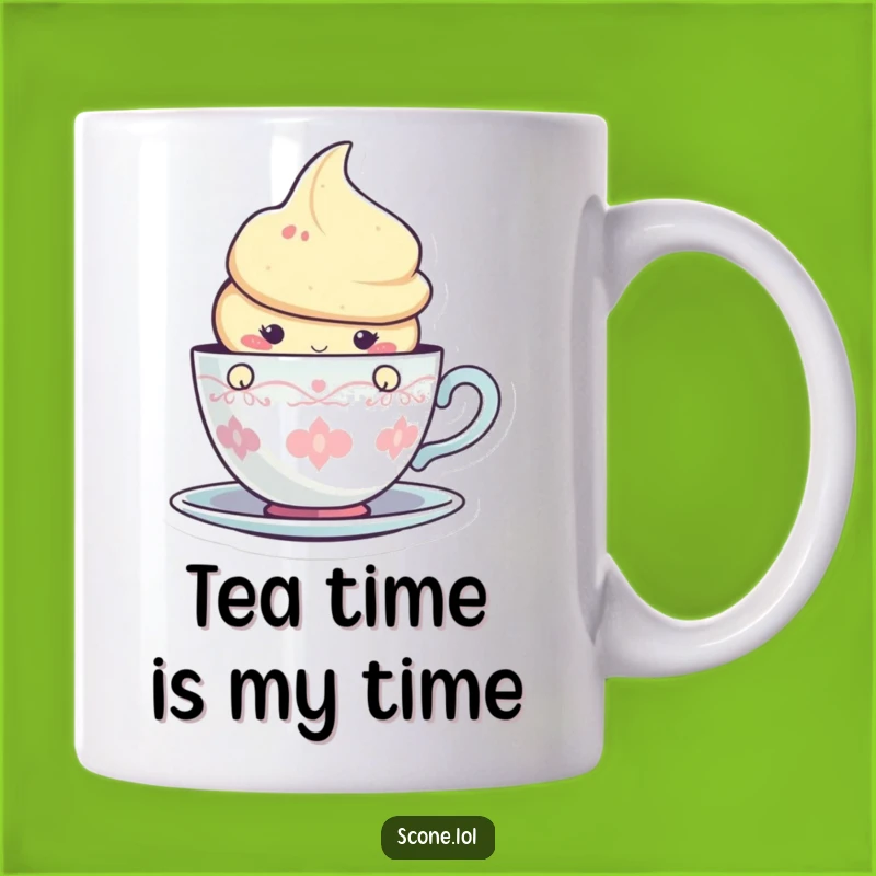 Funny Scone Teacup Peek Mug: A Charming Baker's Gift for Tea Lovers!
