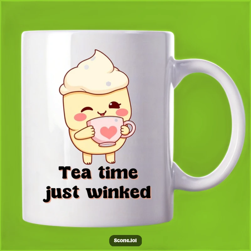 Funny Winking Scone Mug with Teacup, A Charming and Playful Gift Idea