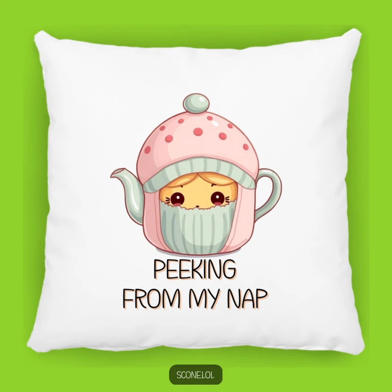 Cozy Funny Scone Tea Cozy Pillow - Cuddle Up with Curious Charm!