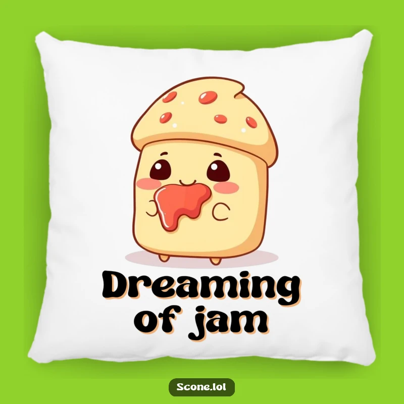 Funny Jam-Faced Scone Pillow - Soft Comfort with Sweet Messy Charm