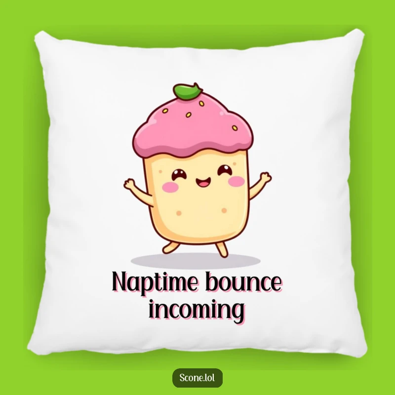 Funny Bouncing Scone Pillow - Soft Comfort with Baked Good Smiles