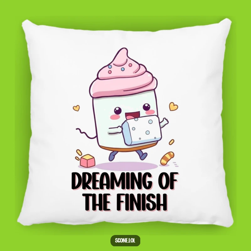 Funny Racing Scone Sugar Cube Pillow - Cozy Competition Accent Funny Gift