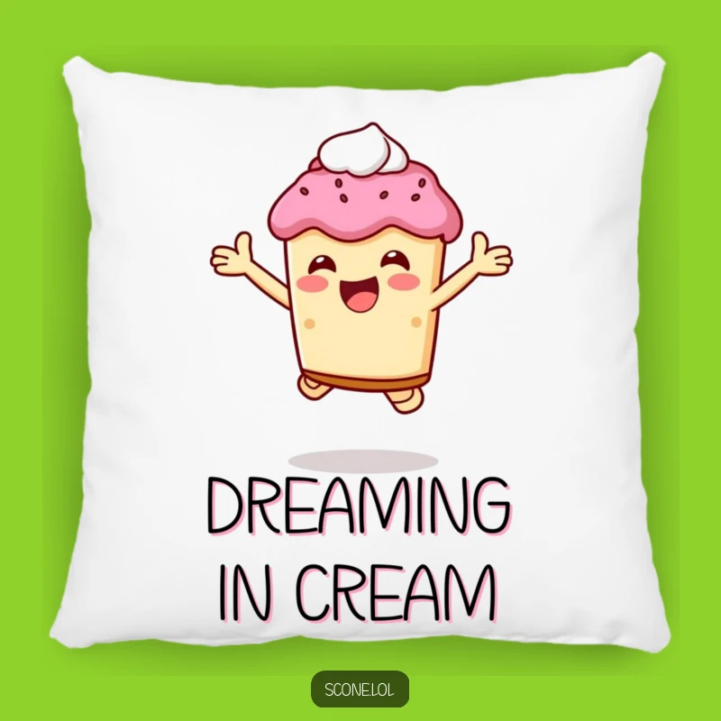 Funny Scone Cream Joy Pillow: Comfy and Hilarious Decor Accent