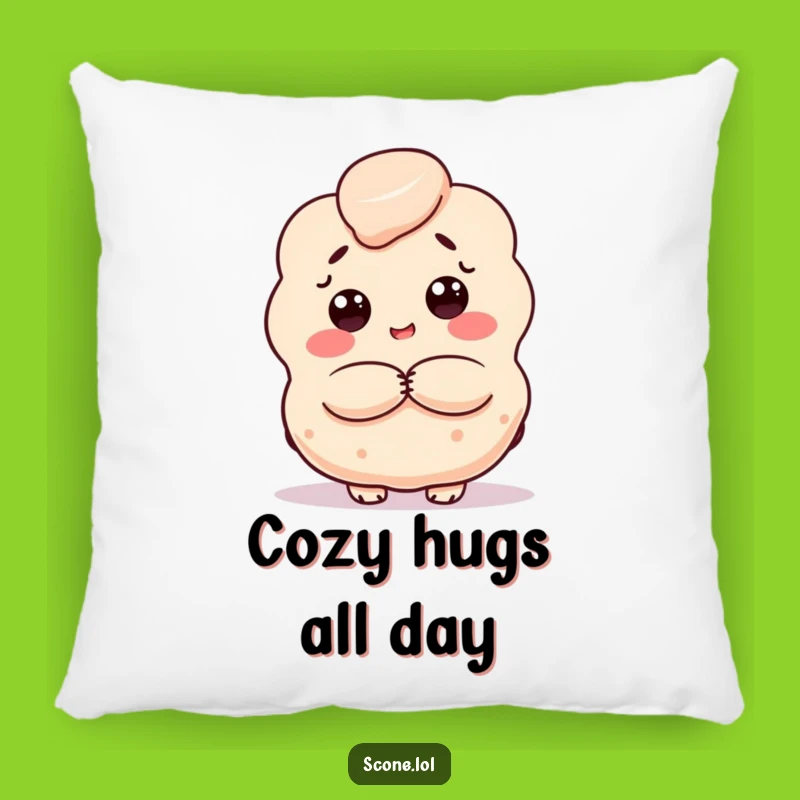 Funny Scone Hug Pillow: Snuggle with a Baked Good's Embrace, Comfy Funny Gift