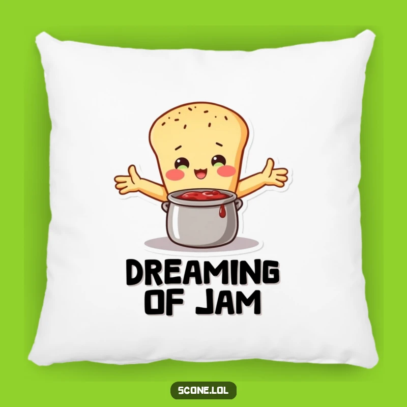 Funny Scone Jam Hug Pillow: Cozy Loving Character, Amusing Home Accent Gift
