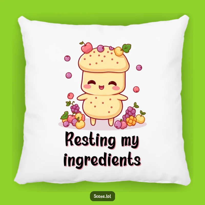 Funny Scone Juggler Pillow: Snuggle Up with This Hilarious Pastry Character Comfort