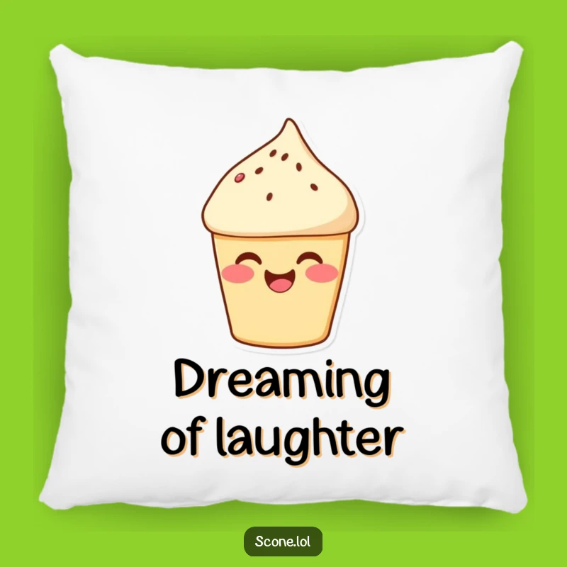 Funny Scone Pillow - Giggling Baker Comfort, Cozy Funny Gift