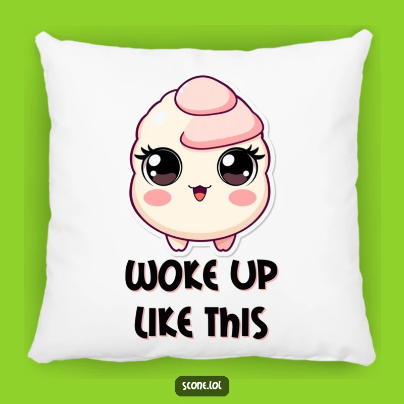 Funny Scone Surprise Pillow: Cuddle Up With a Shocked Pastry Character