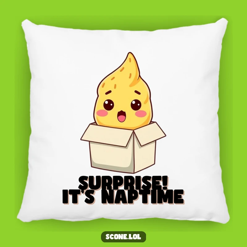 Funny Scone Surprise Pillow: Snuggle with a Startled Baked Good, Comfy Funny Gift