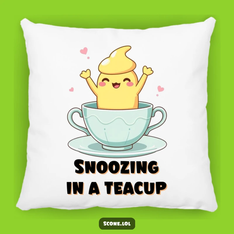 Funny Teacup Dance Scone Pillow: Snuggle with This Hilarious Tiny Dancer