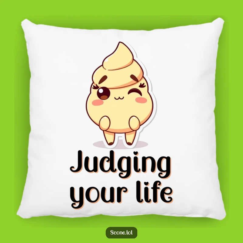 Funny Scone Smirk Pillow: Cozy Comfort with a Cheeky Attitude