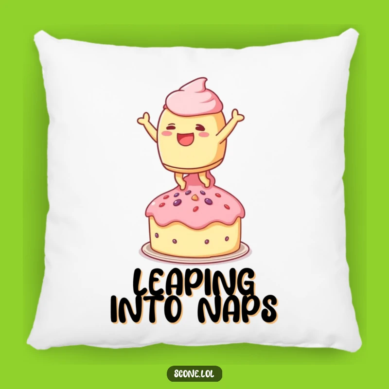 Funny Leaping Scone Pillow - Soft Comfort with Sweet Joyful Vibes