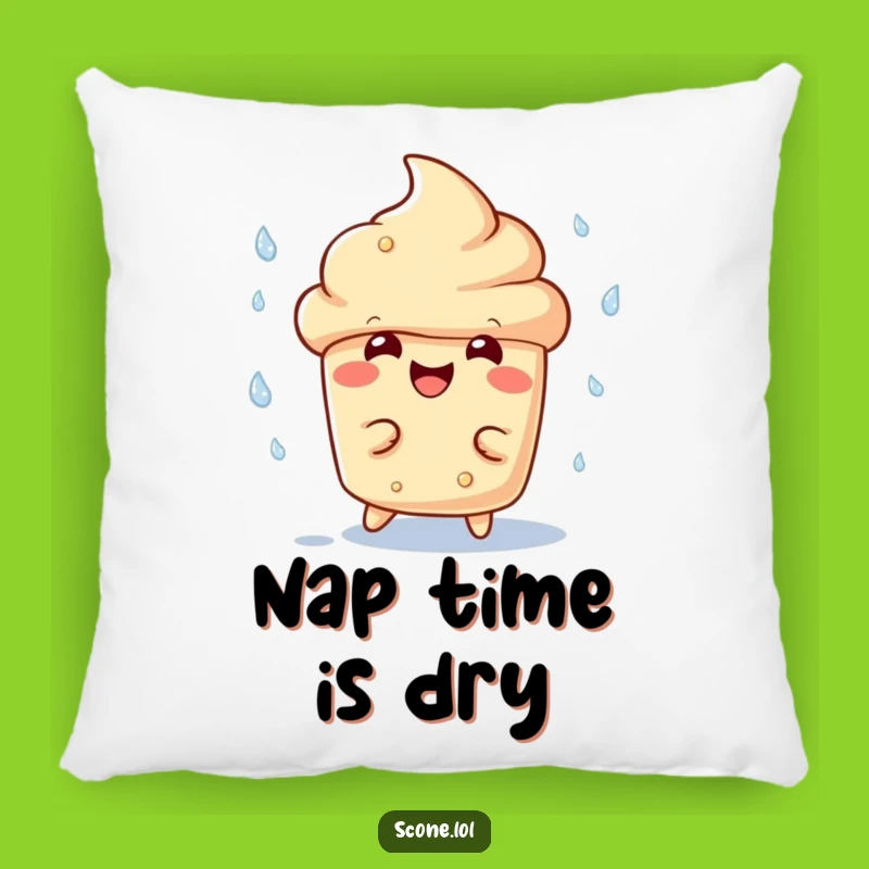 Funny Scone Dodging Rain Pillow - Comfy Humor for Your Couch