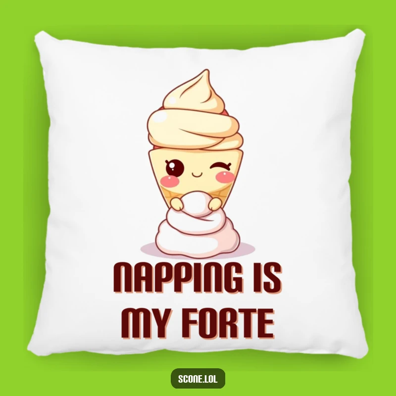 Funny Scone Pillow: Cute Winking Cream Balance Cushion, Perfect Cozy Humorous Gift