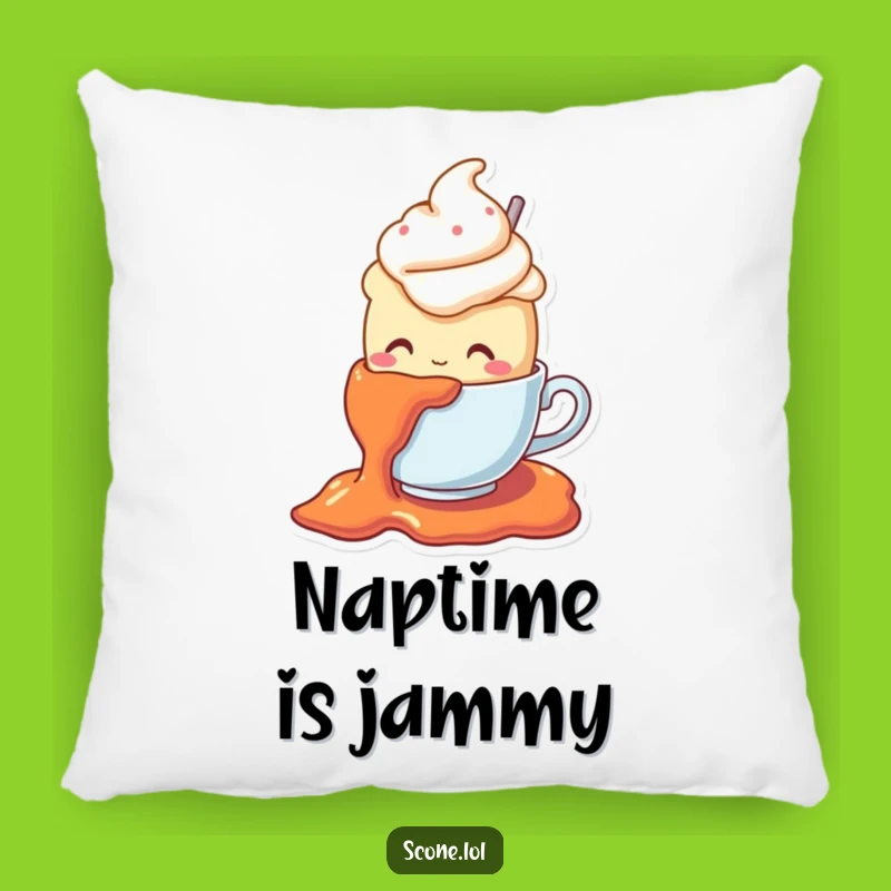 Funny Scone Jam Slip Pillow: Cozy Up With Comical Pastry Chaos