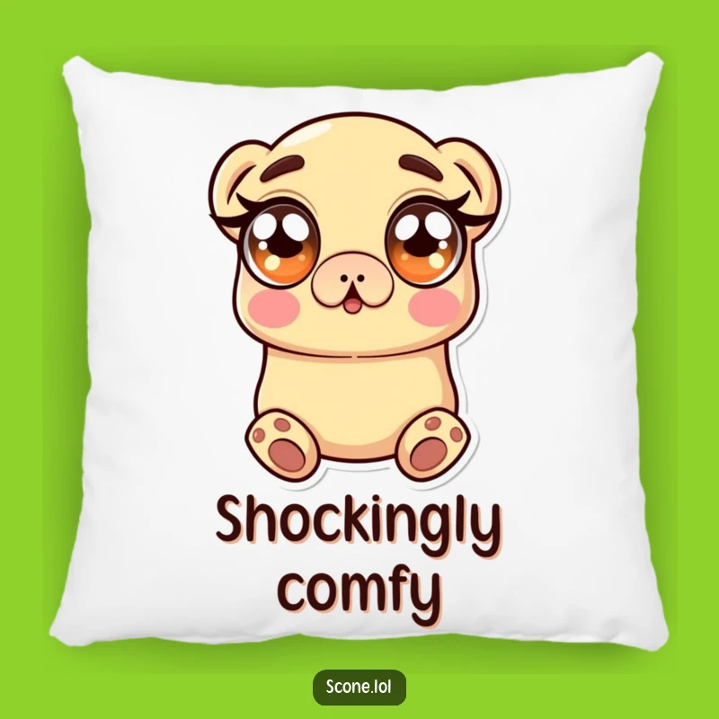 Funny Scone Pillow: Cozy Astonishment Cushion, a Delightful Funny Gift