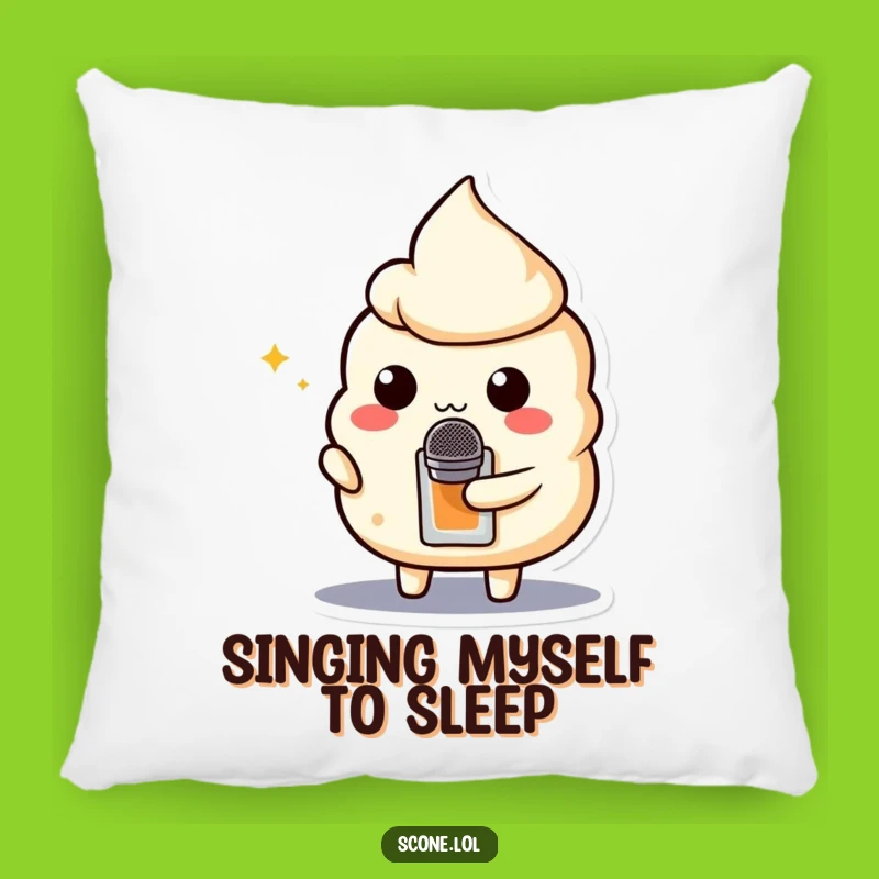 Cozy Funny Scone Mic Pillow: Snuggle Up with Your Favorite Song!