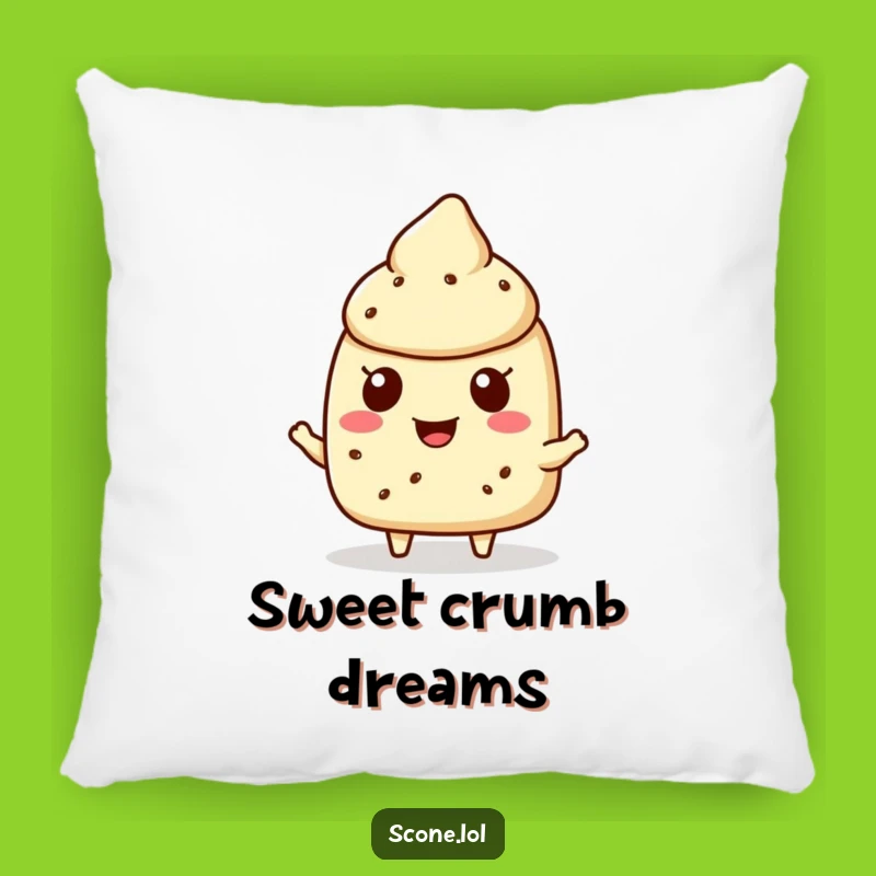 Funny Scone Crumb Pillow: Cheerful Character Cushion for Cozy Comfort Gift