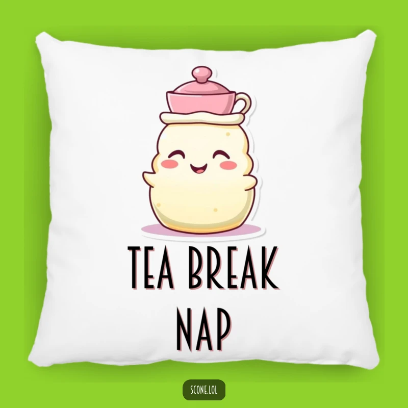 Funny Teacup Hat Scone Pillow - Soft Comfort with Tea Time Elegance