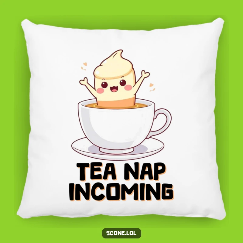 Funny Scone Tea Leap Pillow - Comfy & Quirky Comfort