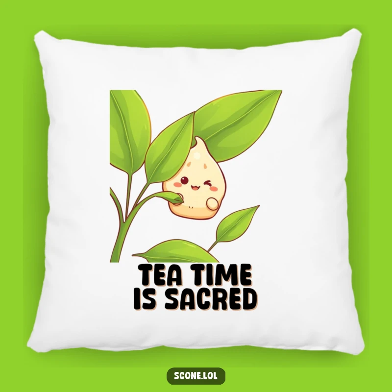 Funny Scone Tea Surprise Pillow: Cozy Grinning Character, Amusing Home Accent Gift