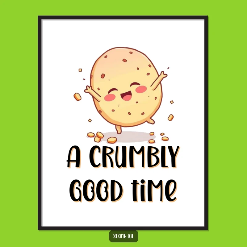 Funny Scone Digital Art Print - Cartwheel Joy - Instant Energetic Decor Gift