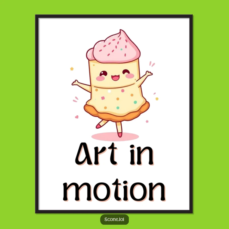 Funny Scone Pirouette Digital Art - Hilarious Baking & Dance Decor Download!