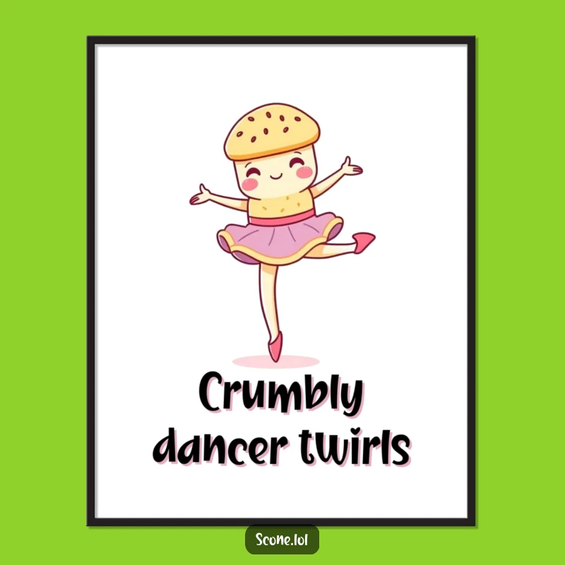 Funny Scone Pirouette Digital Art Print - Instant Elegance for Your Walls!