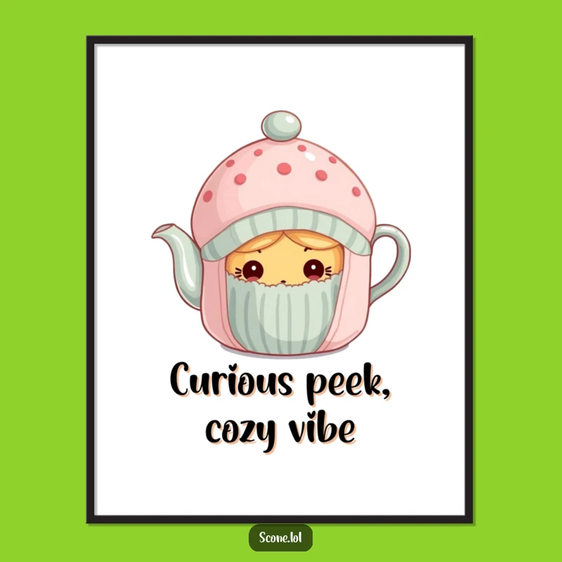 Funny Scone Tea Cozy Digital Art Print - Instant Curiosity for Your Walls!