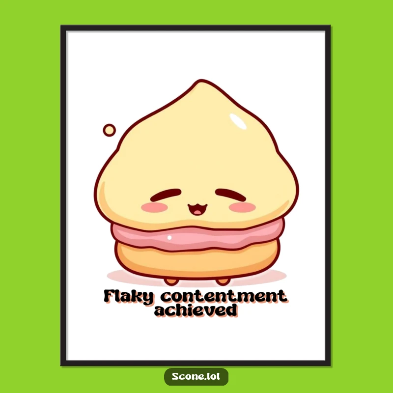 Funny Scone Digital Art: Blissful Baked Moment, a Perfect Funny Gift