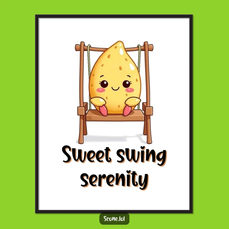 Funny Scone Digital Art - Swinging Baker Joy, Instant Gift