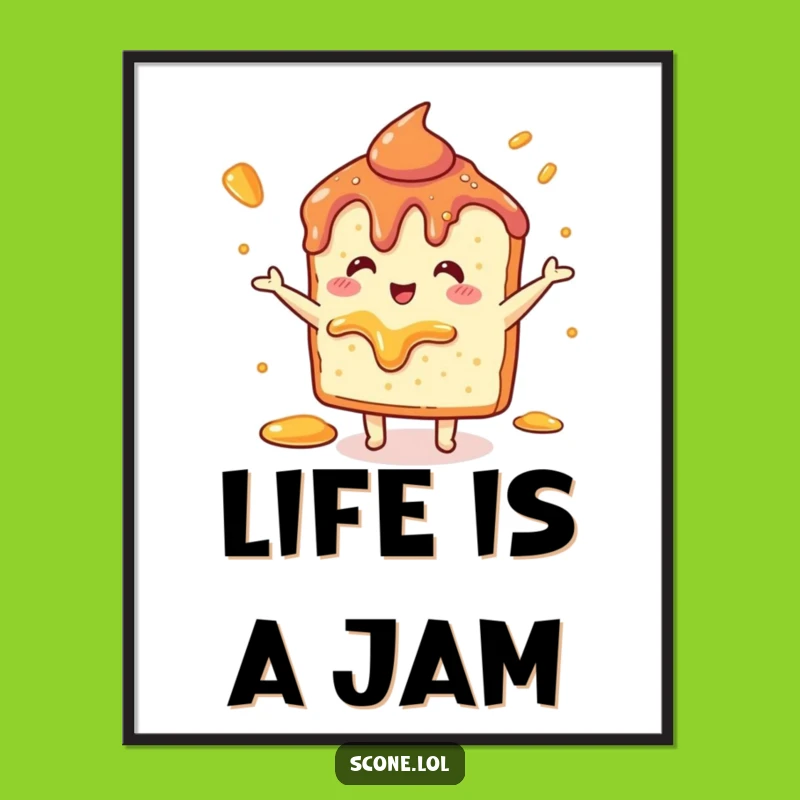 Funny Scone Jam Dance Digital Art: Instant Joyful Decor for Your Walls