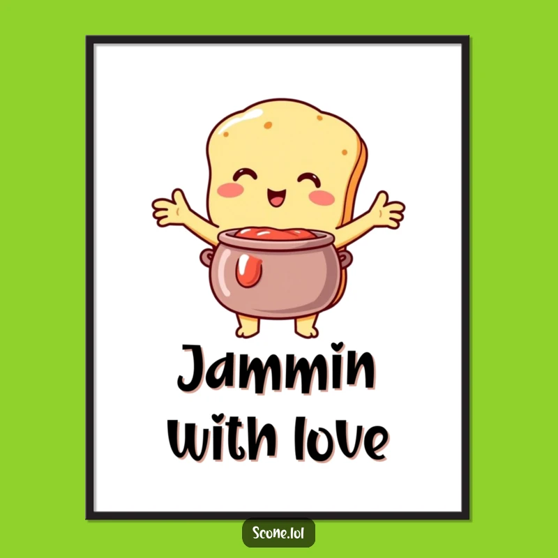 Funny Scone Jam Hug Art: Sweet Embrace, Hilarious Decor, Instant Download for Love!