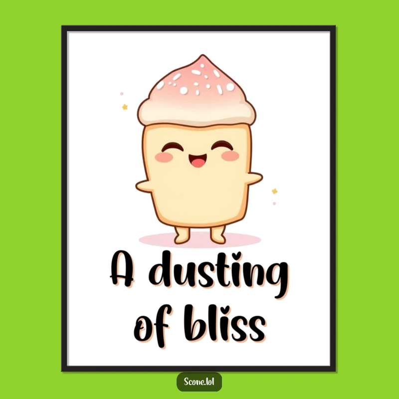 Funny Scone Sugar Rush Digital Art Print: Bring Sweet Delight Home as Hilarious Art