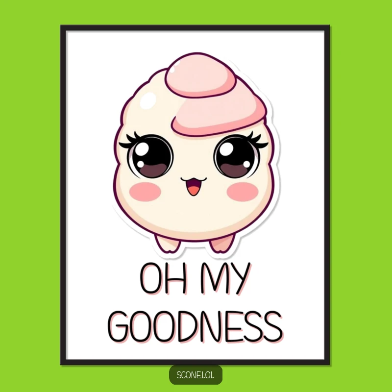 Funny Scone Surprise Digital Print: Instant Astonishment for Your Walls