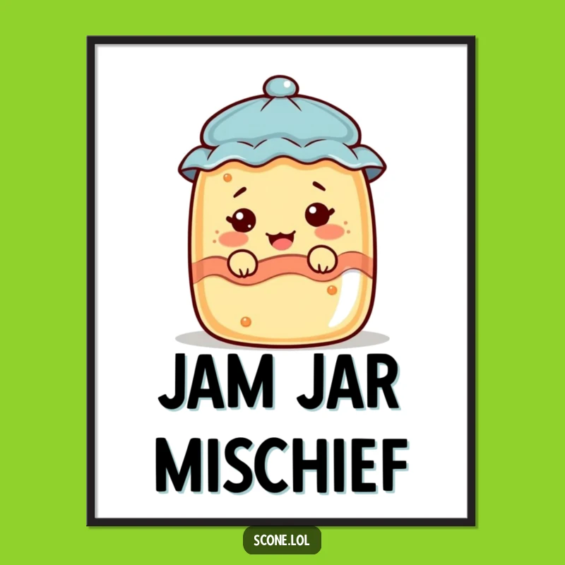 Funny Scone Jam Jar Face Digital Art - Instant Laughs for Your Space