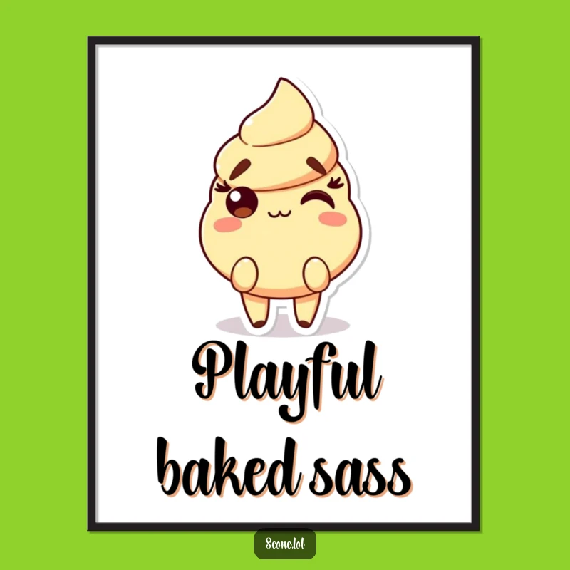 Funny Scone Smirk Digital Art: Instant Cheeky Vibes for Your Walls
