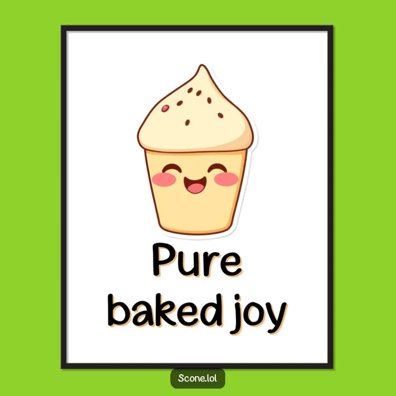 Funny Scone Digital Art - Giggling Baker Joy, Instant Gift