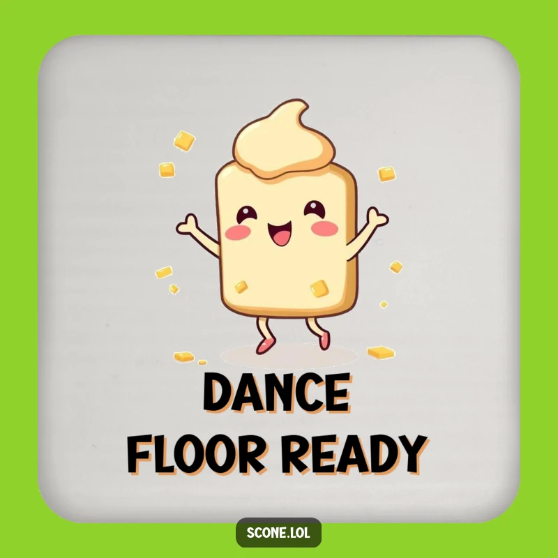 Funny Scone Dance Coasters: Butter Splatter Protection, Hilarious Decor for Happy Homes!