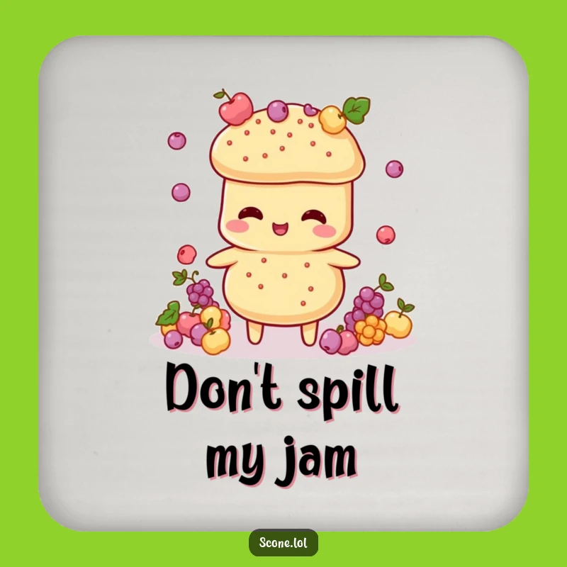 Funny Scone Juggler Drink Coaster: Protect Surfaces with This Hilarious Pastry Art