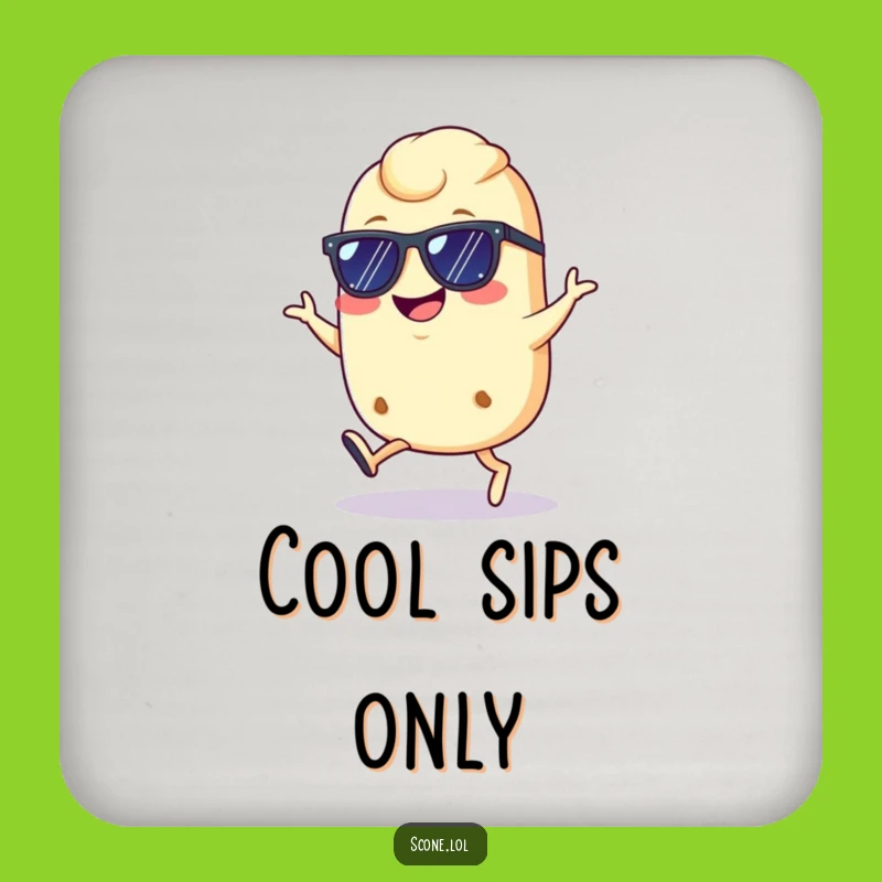 Funny Cool Scone Coaster: Confident Hop Protection, Perfect Small Gift