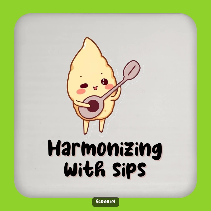 Funny Musical Scone Spoon Coaster - Protect Surfaces with Music Funny Gift