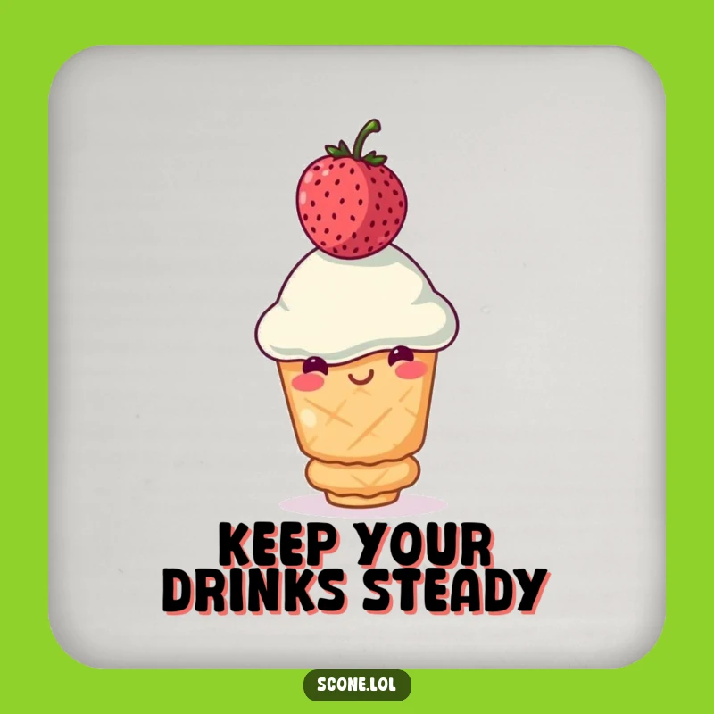 Funny Scone Balance Drink Coaster: Protect Surfaces With A Wobbly Pastry Hilarious Style