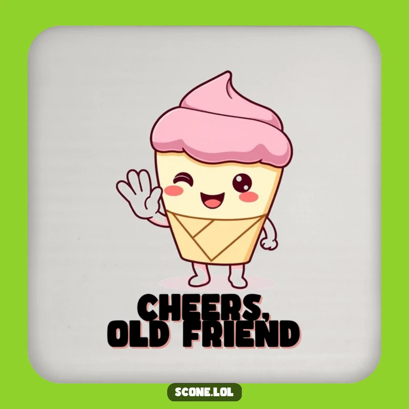 Funny Scone Coaster: Protect Surfaces with a Wave, a Fun Funny Gift