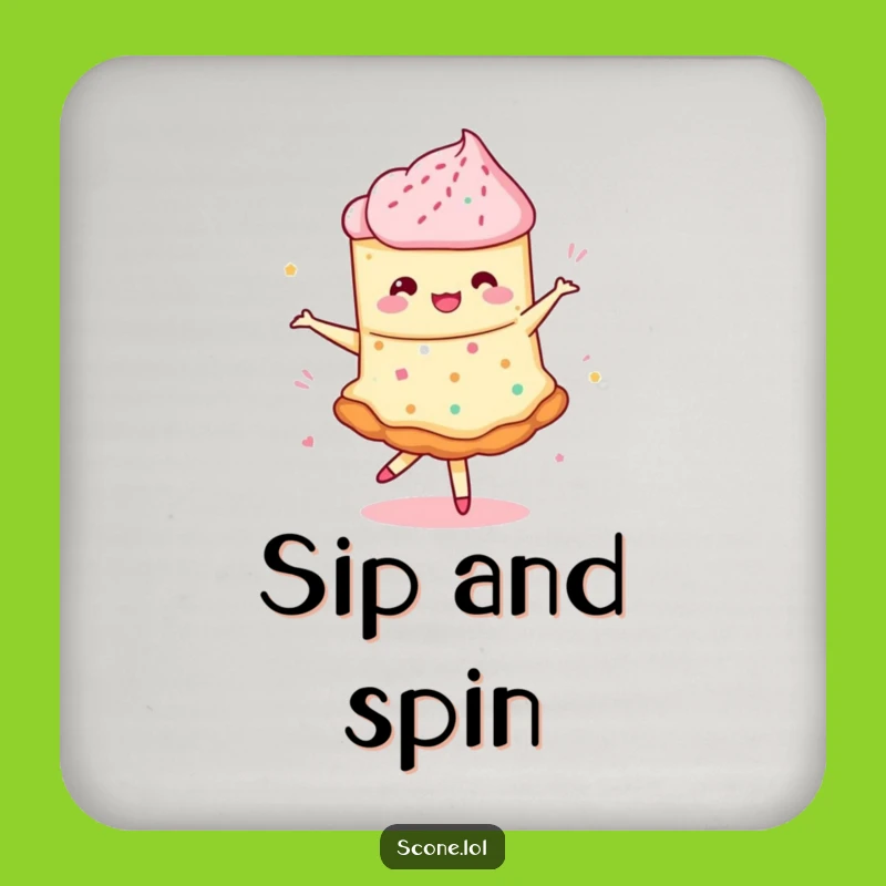 Funny Scone Pirouette Coaster - Hilarious Protection for Your Surfaces!