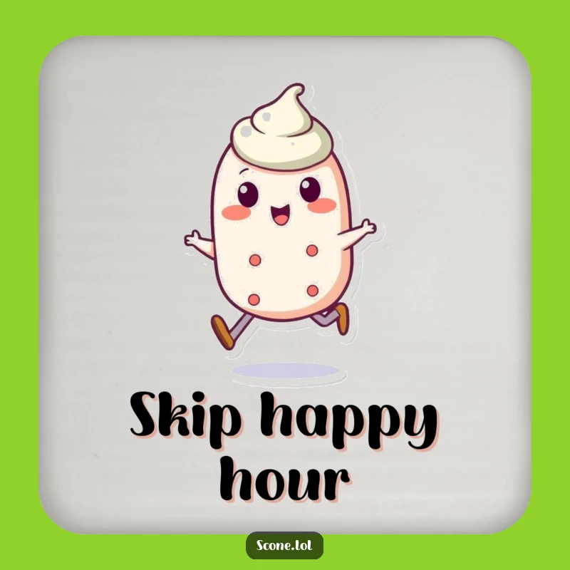 Funny Scone Skip Coaster: Jaunty Character Protection for Your Surfaces Gift