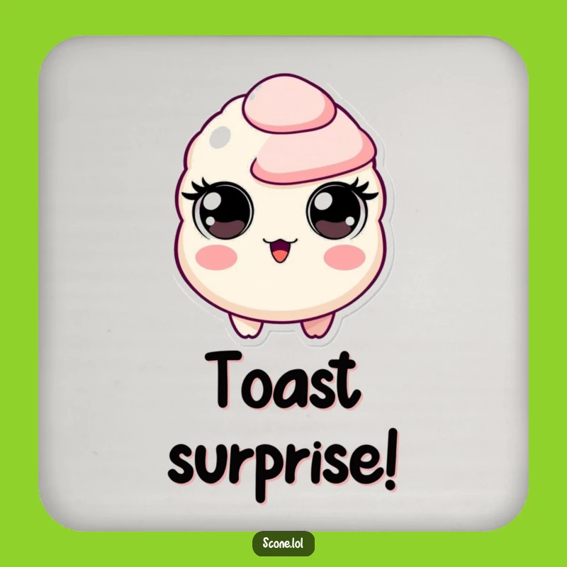 Funny Scone Surprise Drink Coaster: Add Merriment to Tabletops