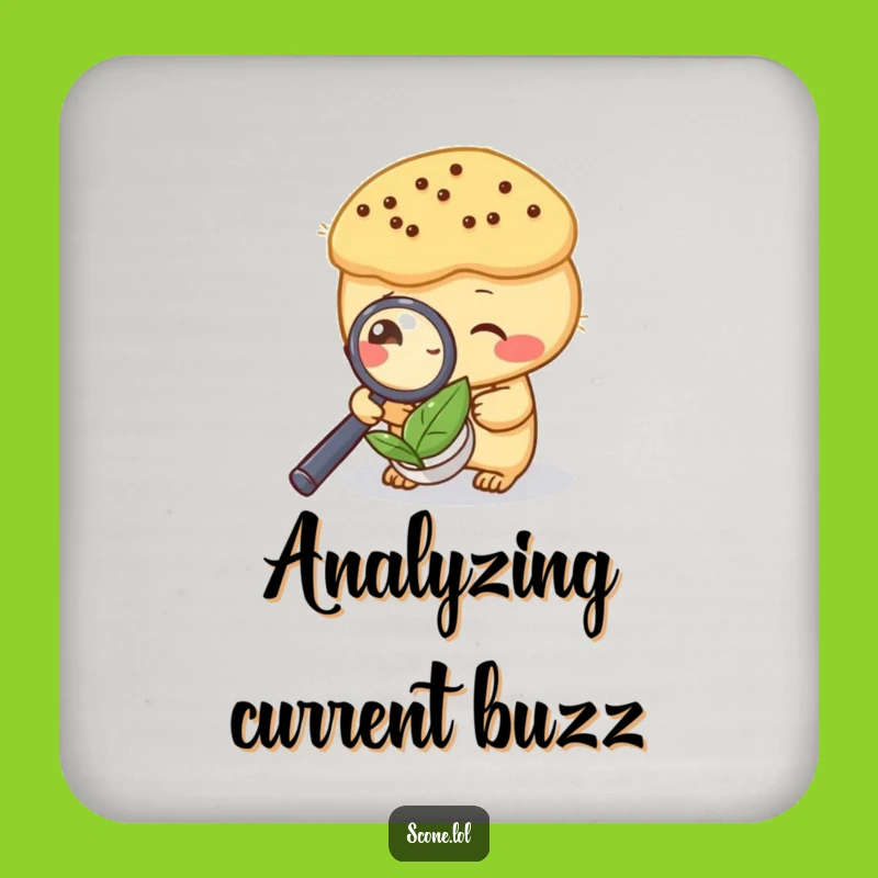 Funny Scone Tea Leaf Coaster - Hilarious Protection for Your Surfaces!