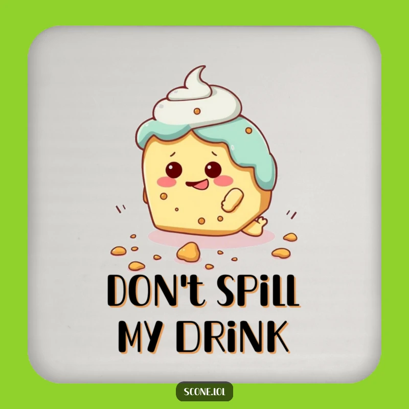 Funny Scone Tripping Coaster: Protect Surfaces with Comical Charm!