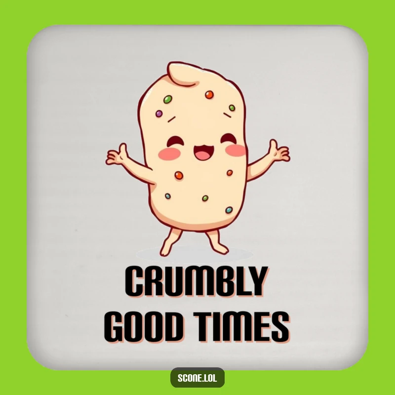 Funny Wobbly Scone Dance Coaster Set - Protect Tables with Laughter